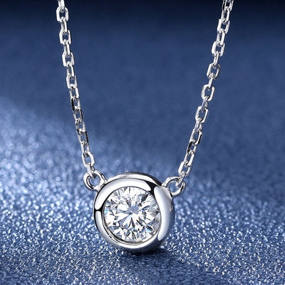 0.5ct ベゼルセッティング ネックレス